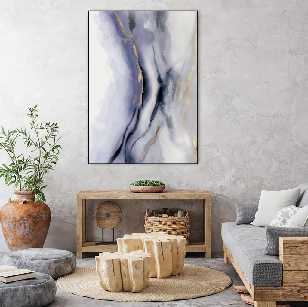 Blue Waters I by Isabelle Z on GIANT ART - gold abstract