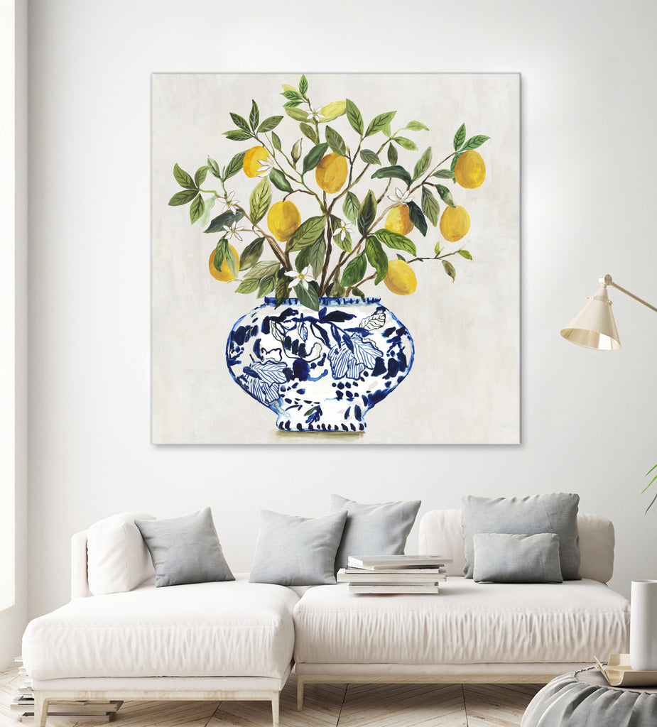 Lemon Plant II by Asia Jensen on GIANT ART - botanical framed canvas 