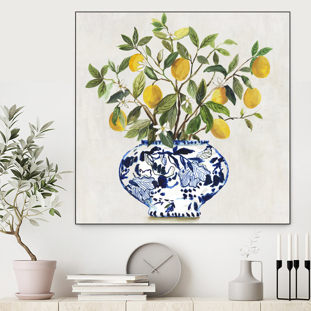 Lemon Plant II by Asia Jensen on GIANT ART - botanical framed canvas 