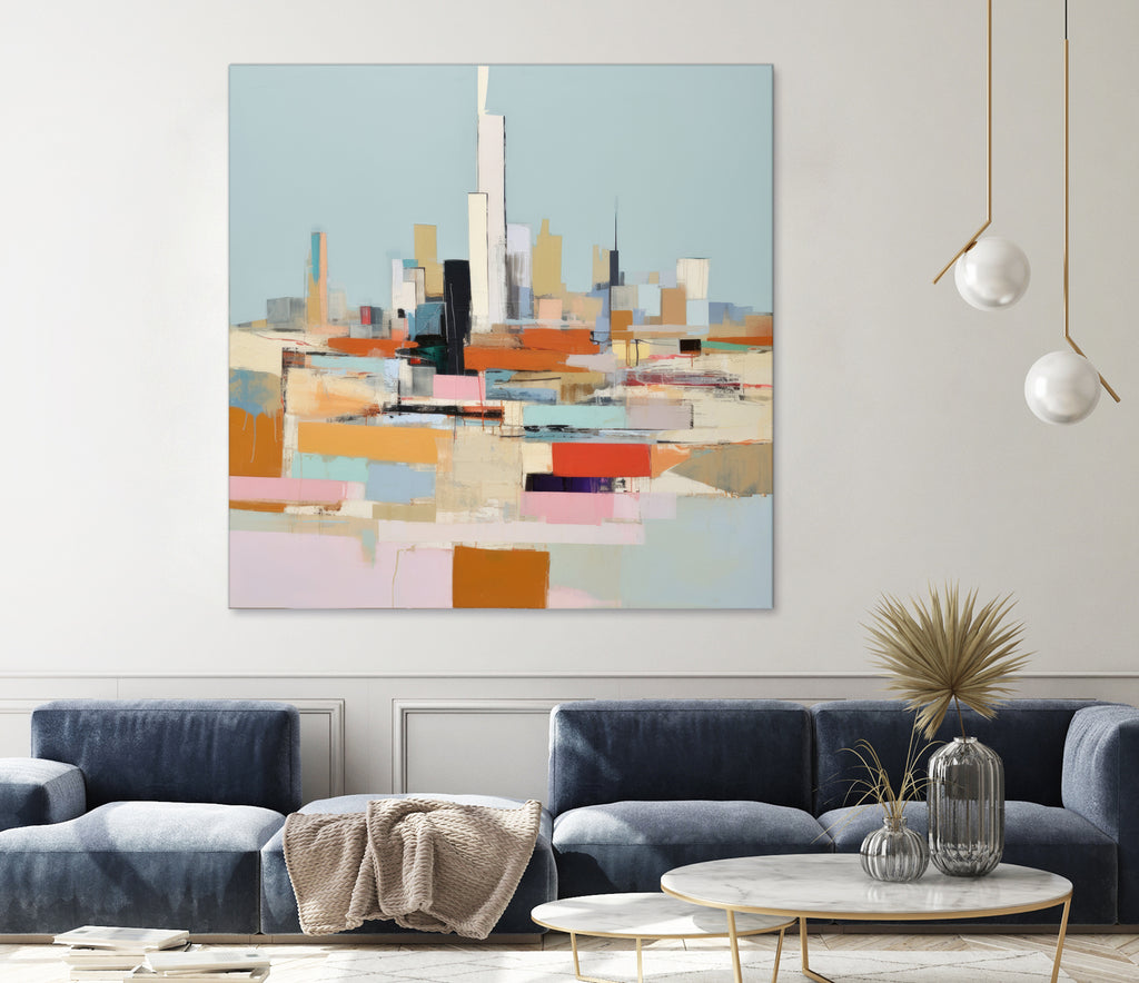 Vibrant Abstract City I by Irena Orlov on GIANT ART - abstract framed canvas 