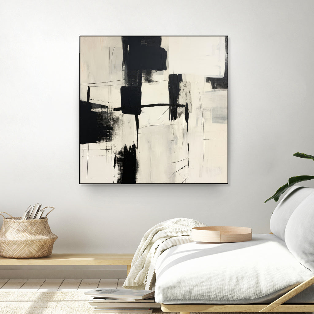 Graphic Serenity III by Irena Orlov on GIANT ART - beige black&white