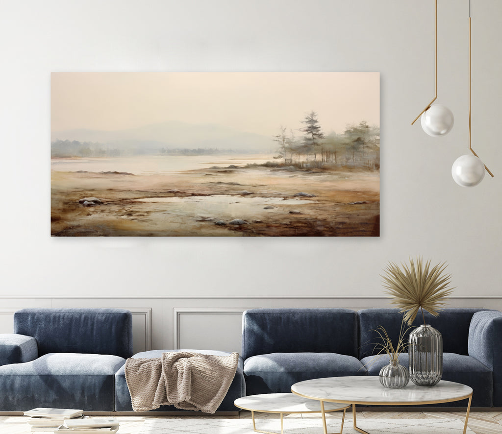 Soft Haze Over Autumn Shoreline II by Irena Orlov on GIANT ART - abstract