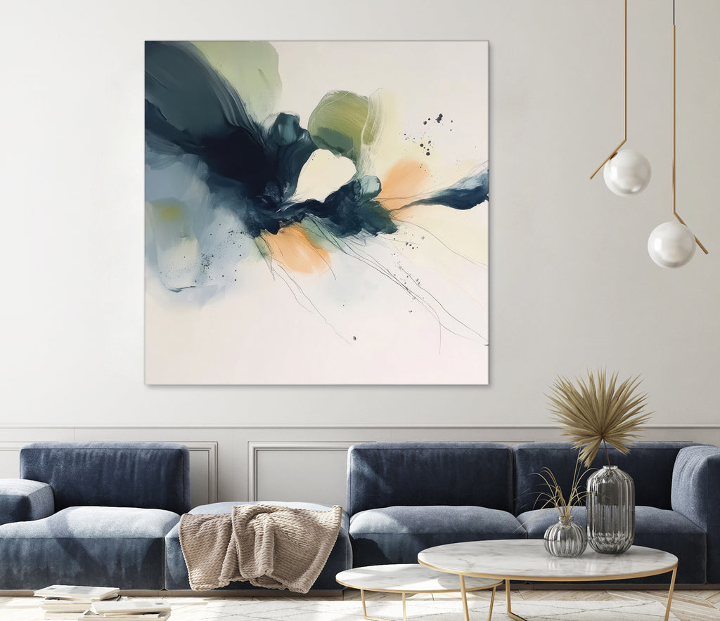 Flowing Abstract Petals in Soft Hues II by Irena Orlov on GIANT ART - abstract
