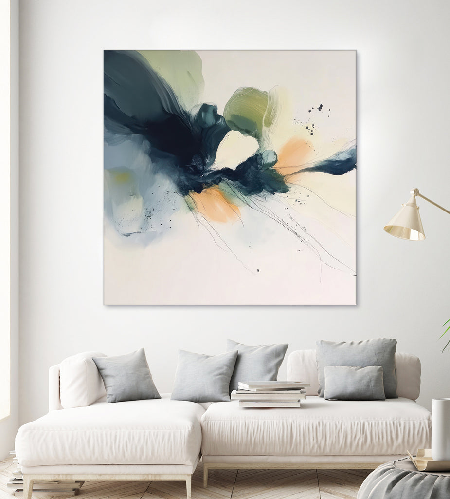 Flowing Abstract Petals in Soft Hues II by Irena Orlov on GIANT ART - abstract