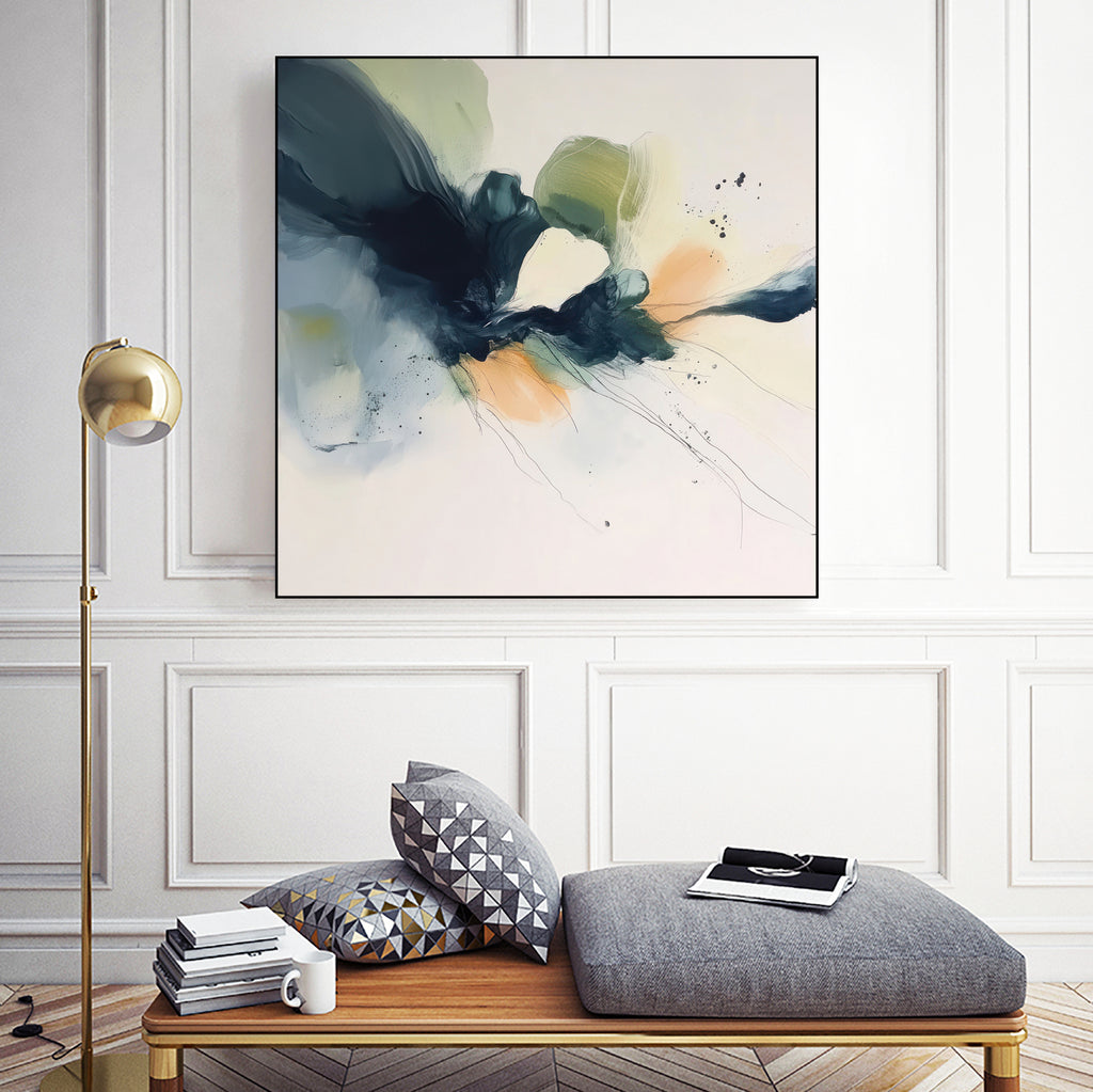 Flowing Abstract Petals in Soft Hues II by Irena Orlov on GIANT ART - abstract