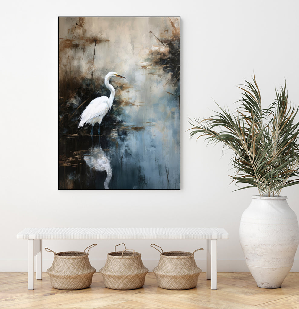 Treechild – Egret in Lake by 1X on GIANT ART - animal
