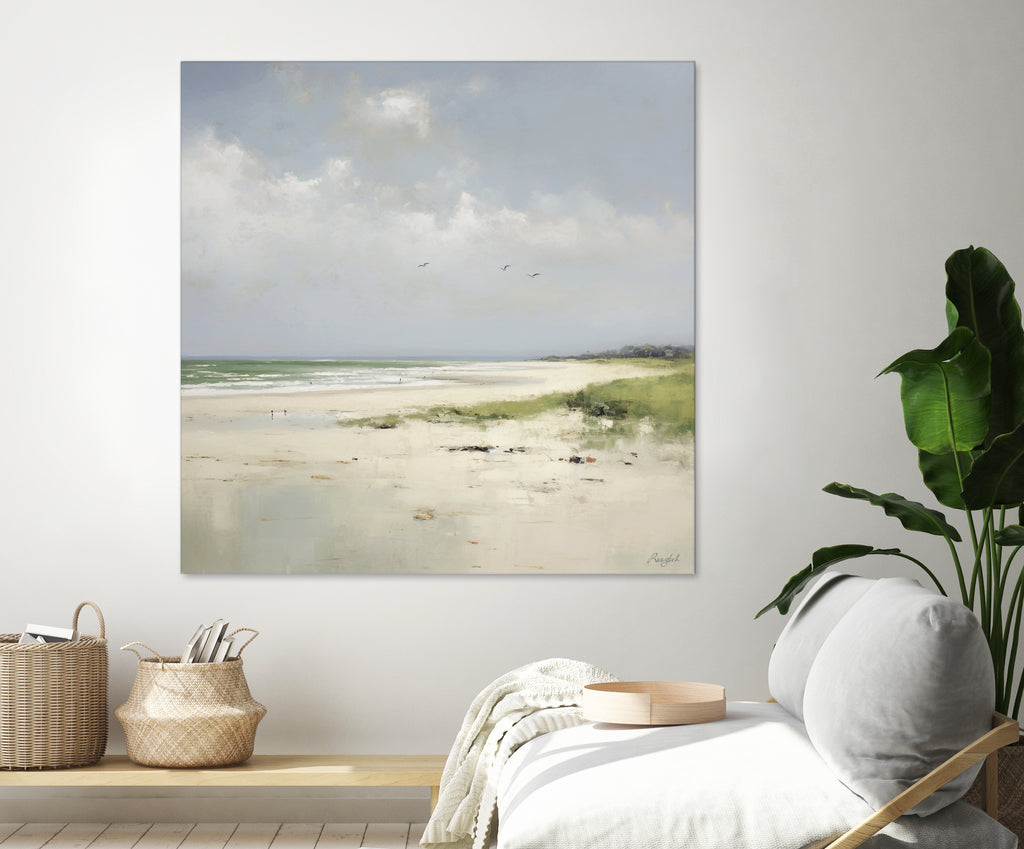 Quiet Shore Under Gentle Clouds by Roozbeh on GIANT ART - abstract
