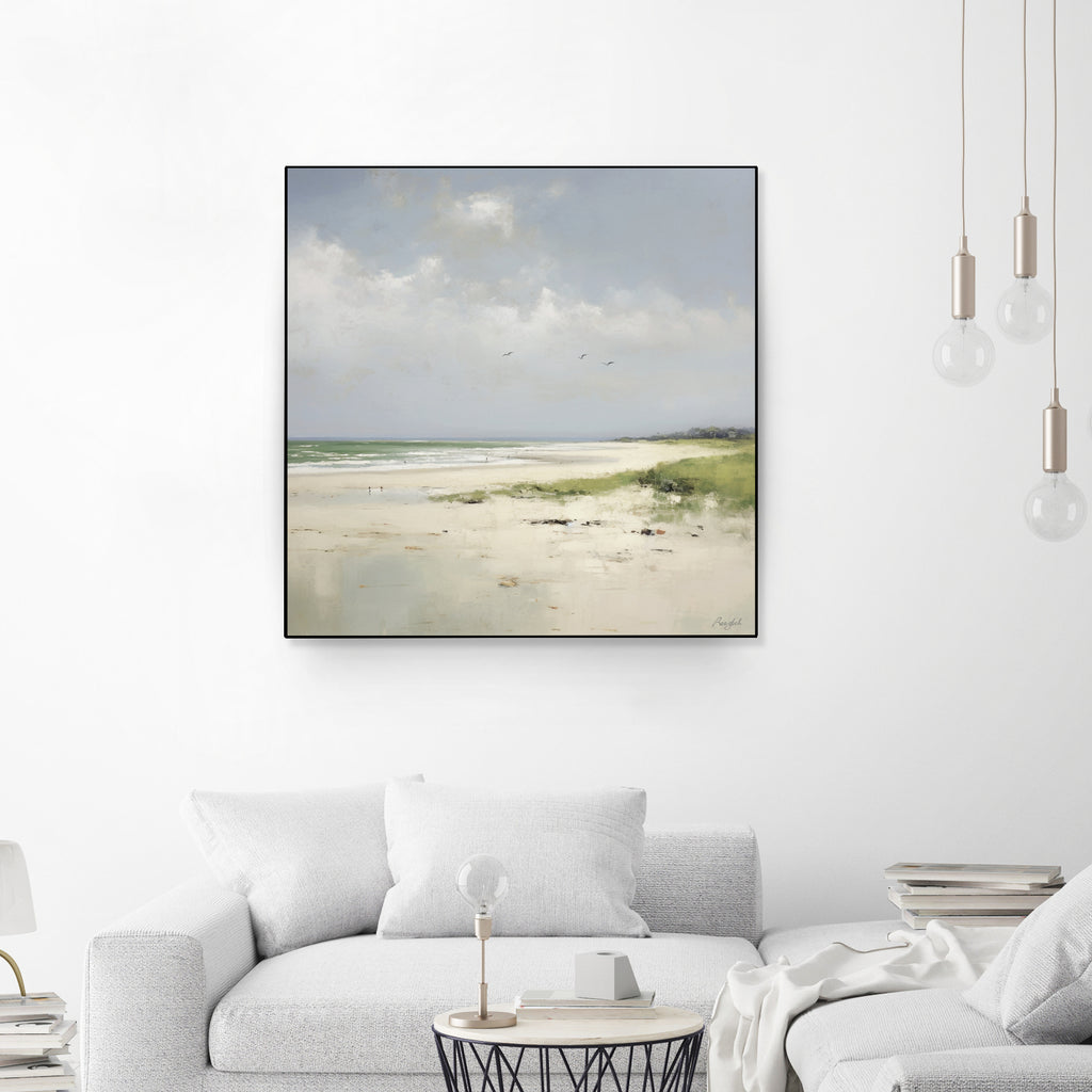 Quiet Shore Under Gentle Clouds by Roozbeh on GIANT ART - abstract