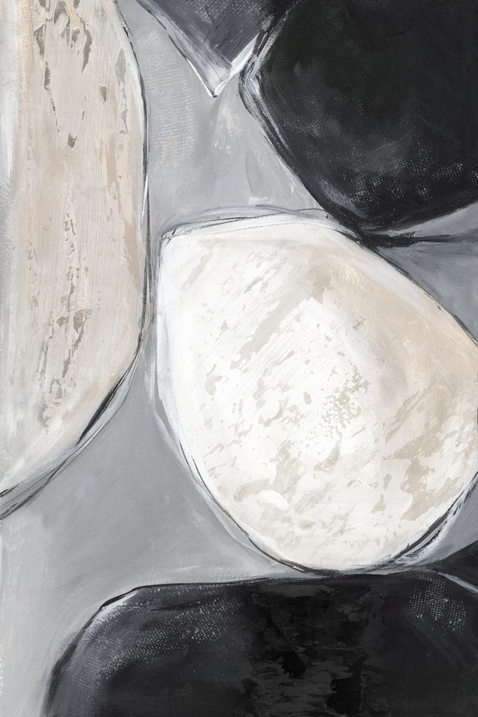 Falling Rocks II by PI Studio on GIANT ART - white shapes framed canvas 