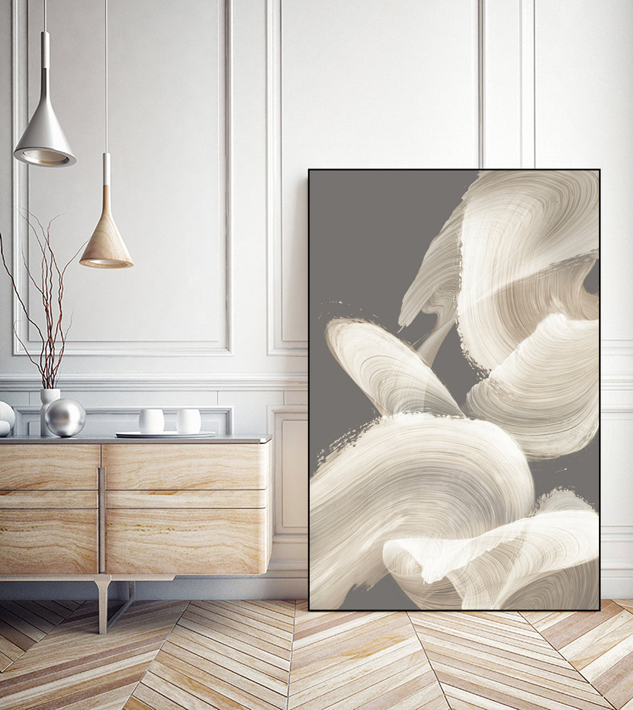 Evolution of White by PI Studio 2022 on GIANT ART - beige abstract swirl