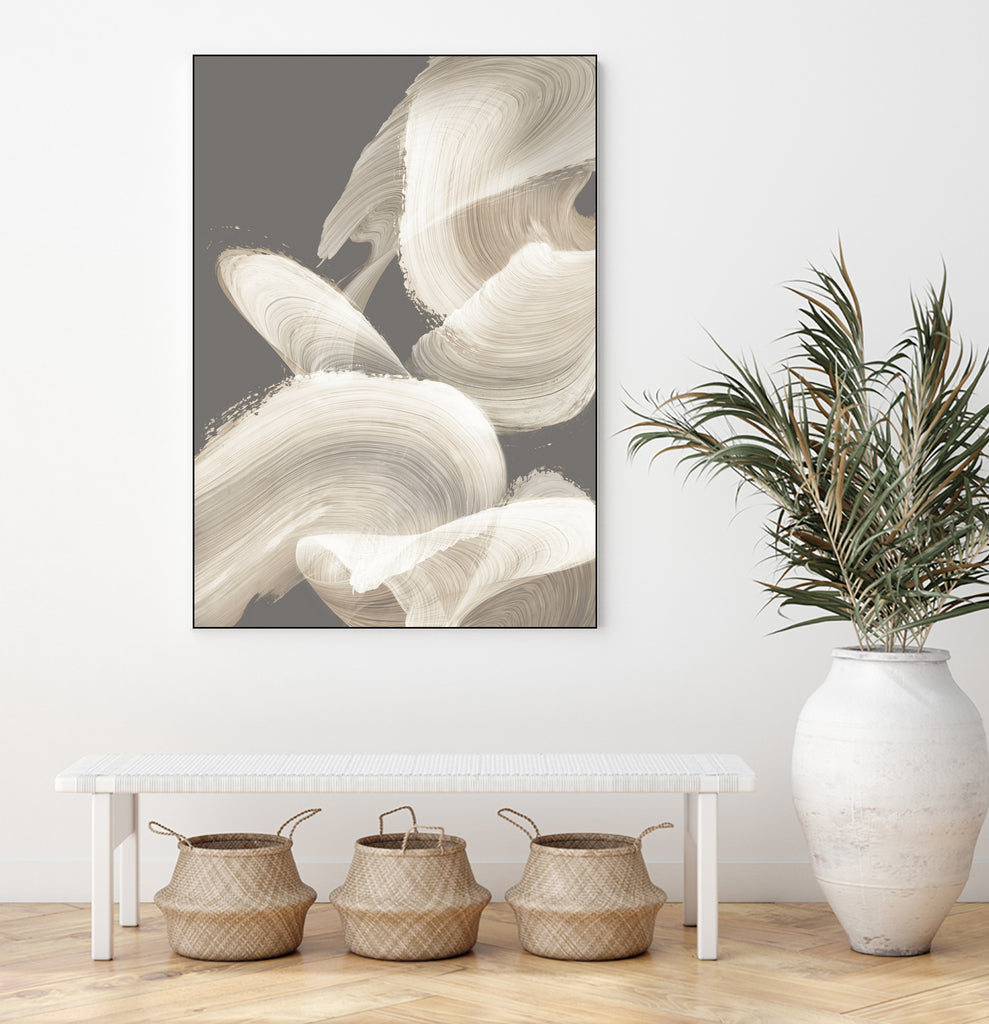 Evolution of White by PI Studio 2022 on GIANT ART - beige abstract swirl