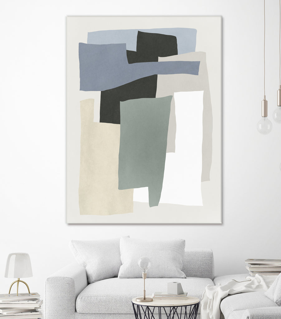 Impression Shapes I by J:L Design on GIANT ART - abstract framed canvas 
