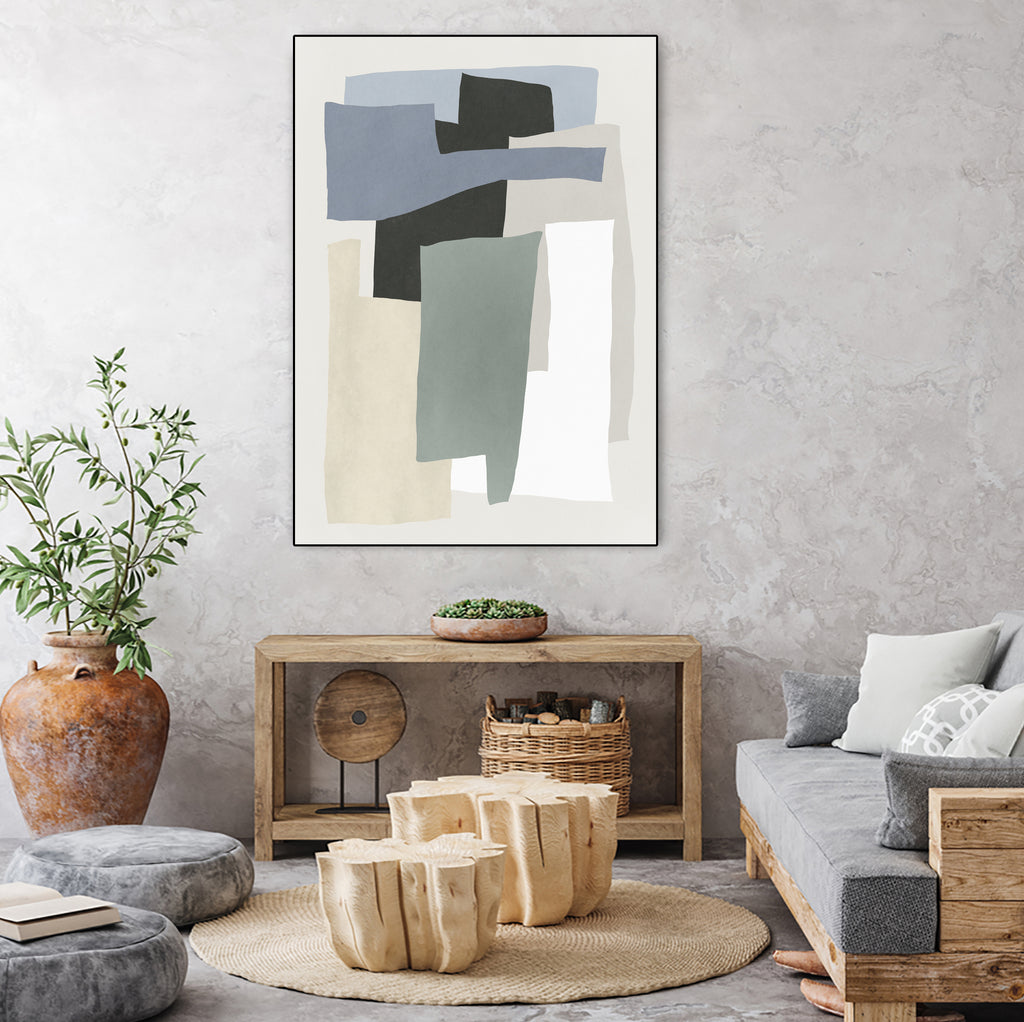 Impression Shapes I by J:L Design on GIANT ART - abstract framed canvas 