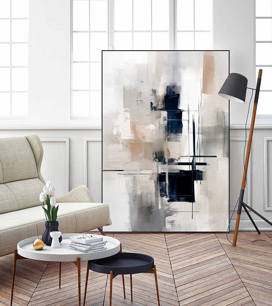 Squares of Abstraction by Raymond on GIANT ART - abstract framed canvas 