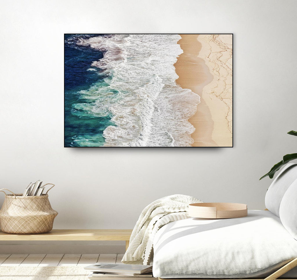 Feldtkeller - Where the Ocean Ends by 1X on GIANT ART - beige abstract drone view