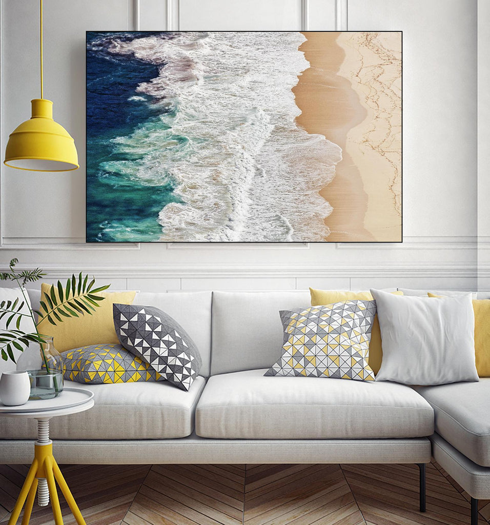Feldtkeller - Where the Ocean Ends by 1X on GIANT ART - beige abstract drone view