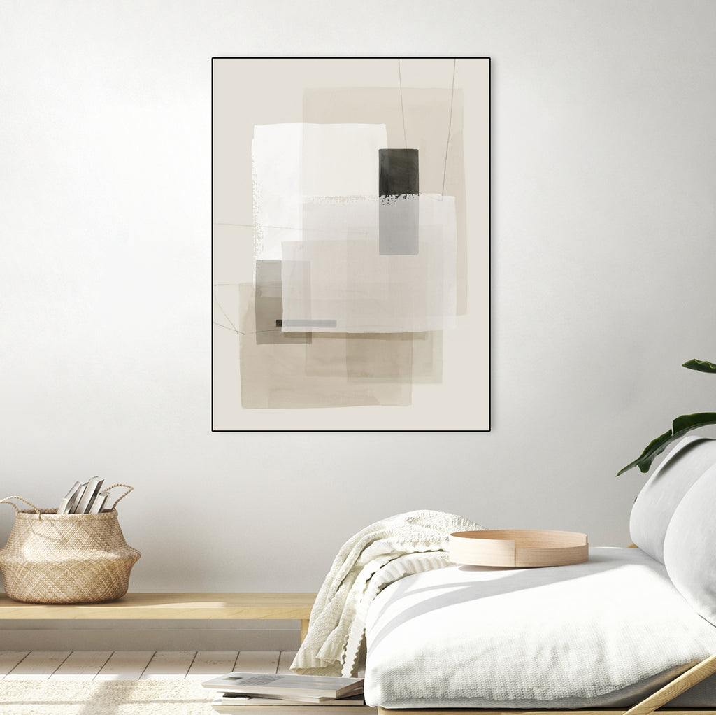Mystical Momentum II by Hazel J on GIANT ART - beige abstract
