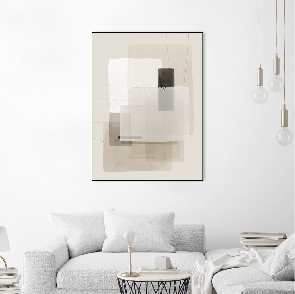 Mystical Momentum II by Hazel J on GIANT ART - beige abstract