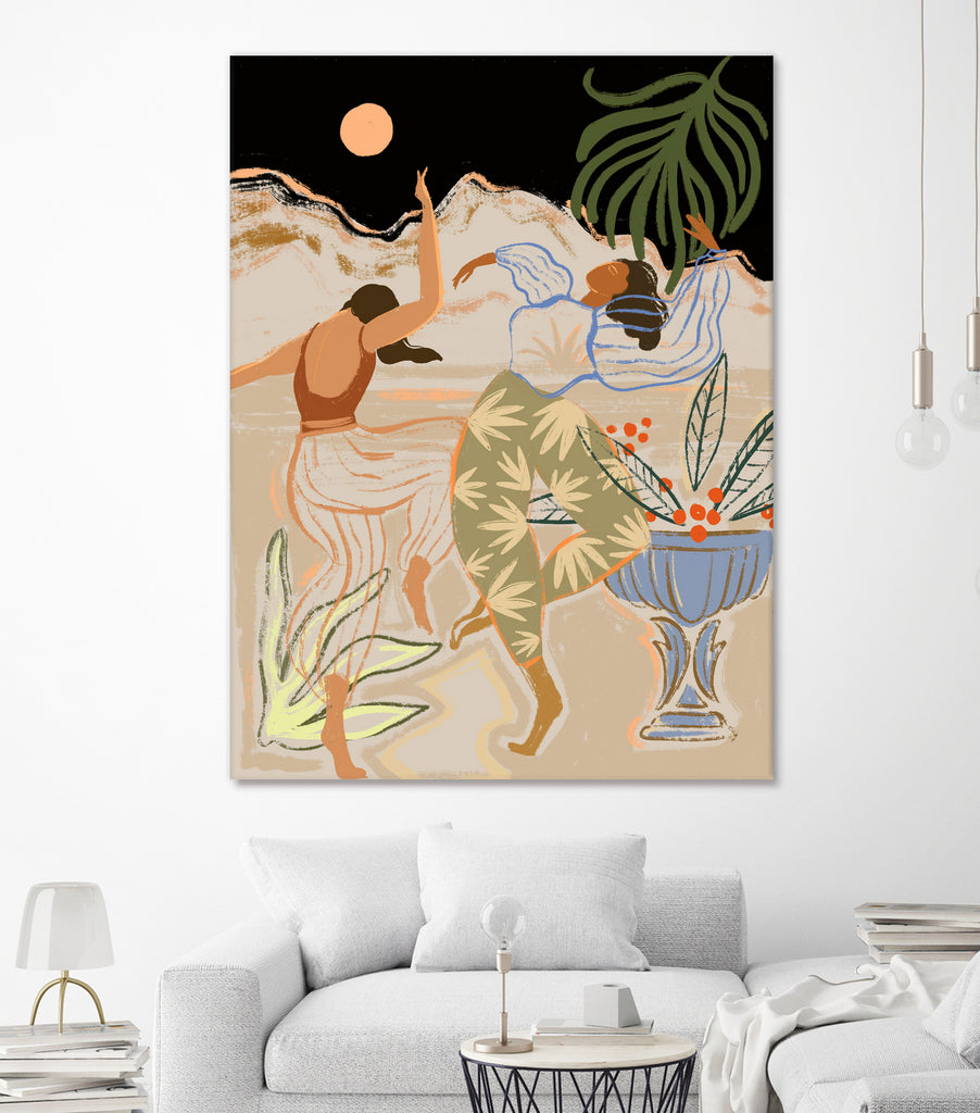 Moonlightdance by Arty on GIANT ART - green figurative dancing