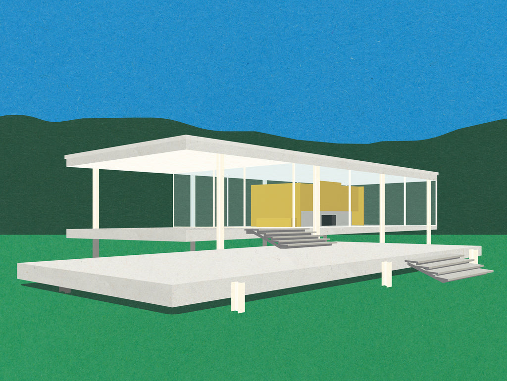 Ludwig Mies Van Der Rohe Farnsworth House by Rosi on GIANT ART - illustration rosi feist