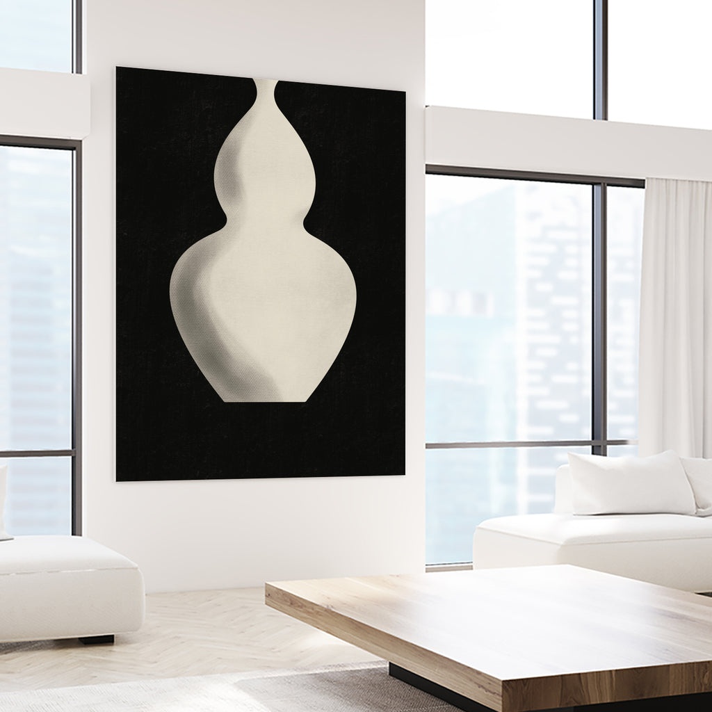 White Vase by Little on GIANT ART - illustration bw