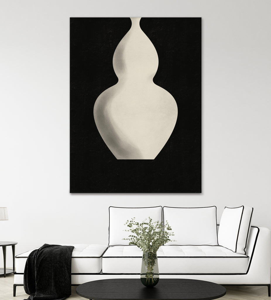 White Vase by Little on GIANT ART - illustration bw
