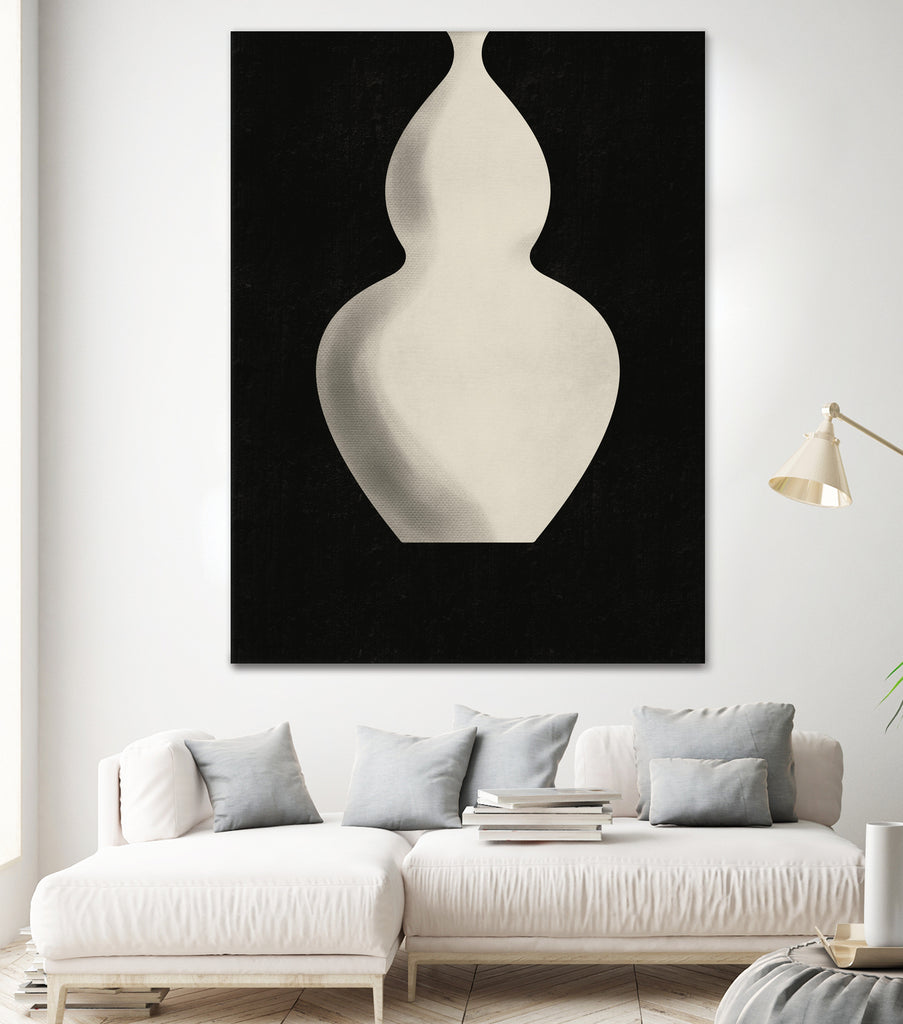White Vase by Little on GIANT ART - illustration bw