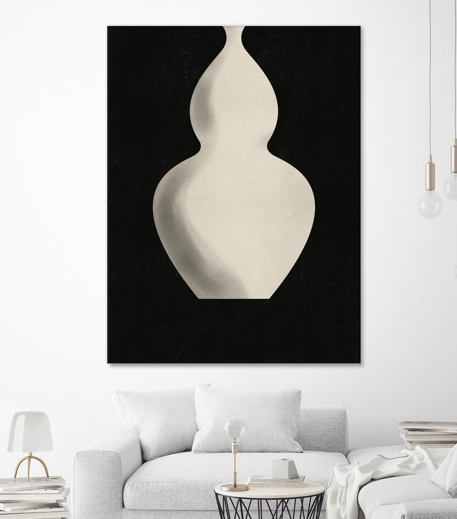 White Vase by Little on GIANT ART - illustration bw