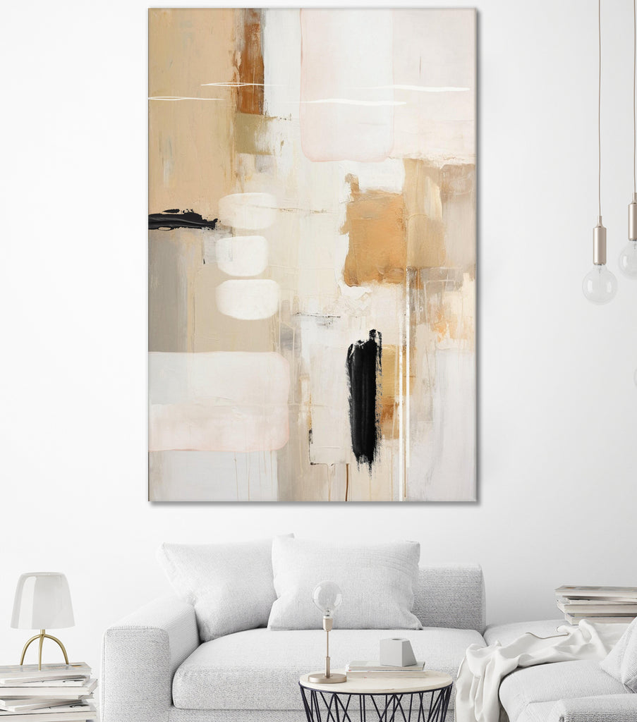 Abstract In Beige 2 by Sally on GIANT ART - orange abstact