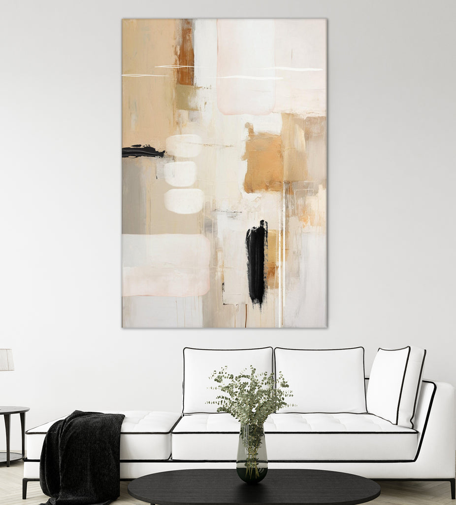 Abstract In Beige 2 by Sally on GIANT ART - orange abstact