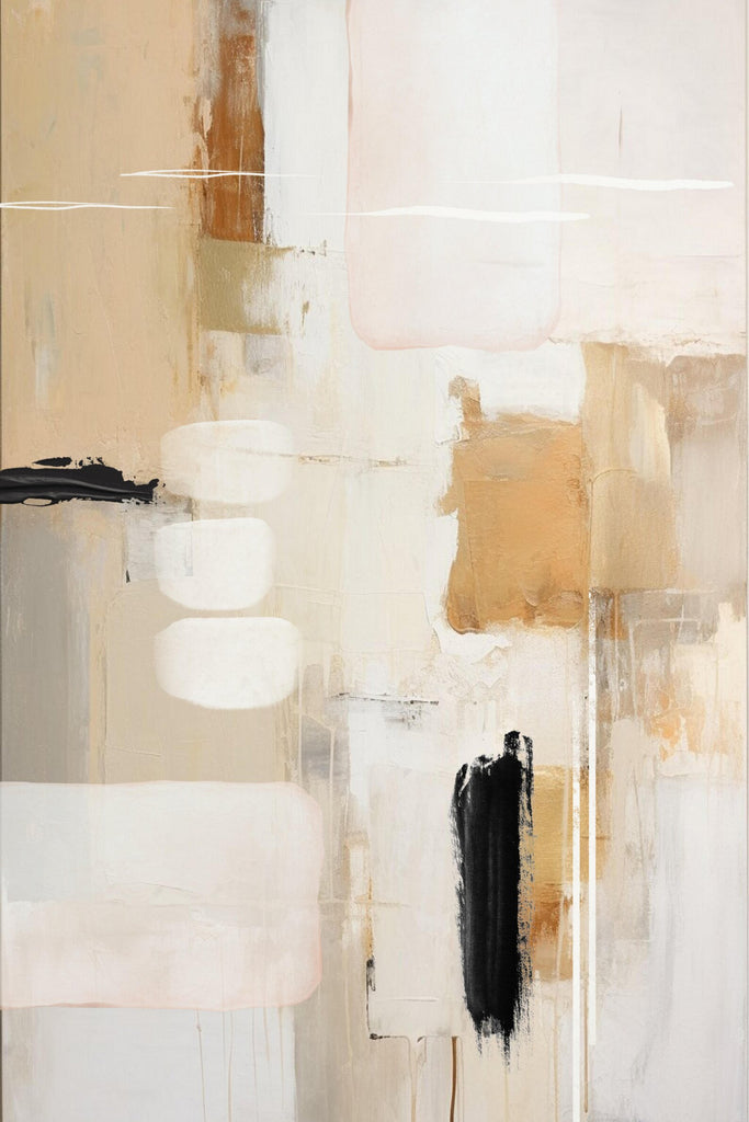 Abstract In Beige 2 by Sally on GIANT ART - orange abstact