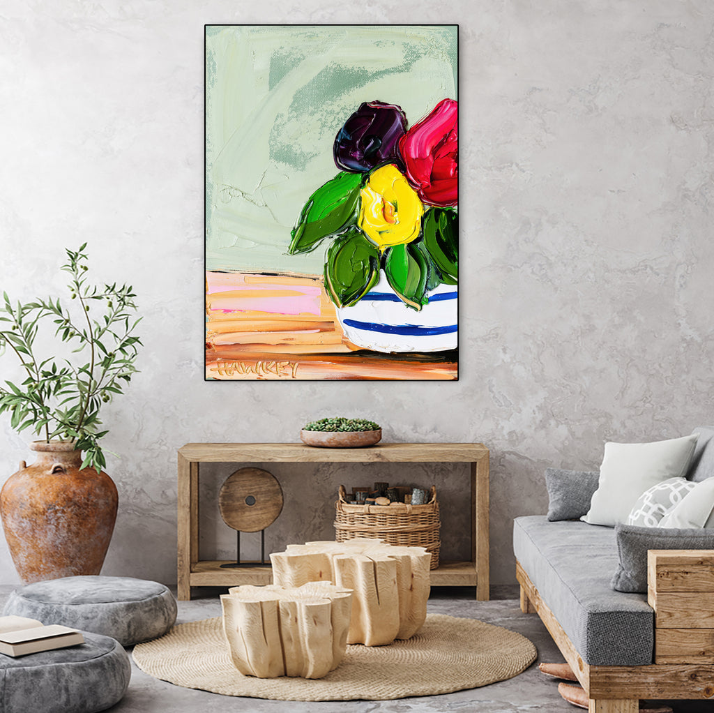 Cherished Aha Master by Angela on GIANT ART - red flowers floral