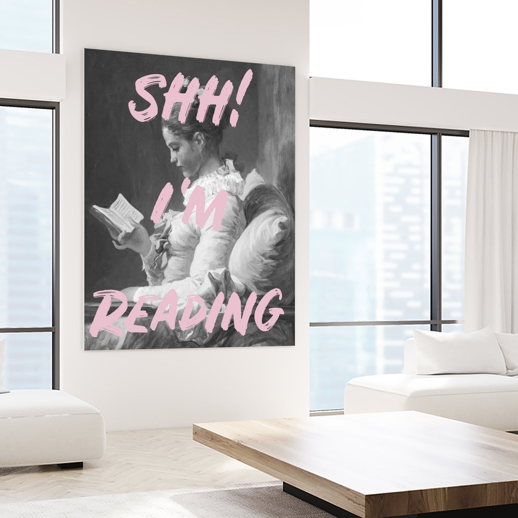 Shh I'm Reading by Grace Digital Art on GIANT ART -  paintings