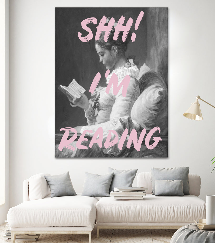 Shh I'm Reading by Grace Digital Art on GIANT ART -  paintings