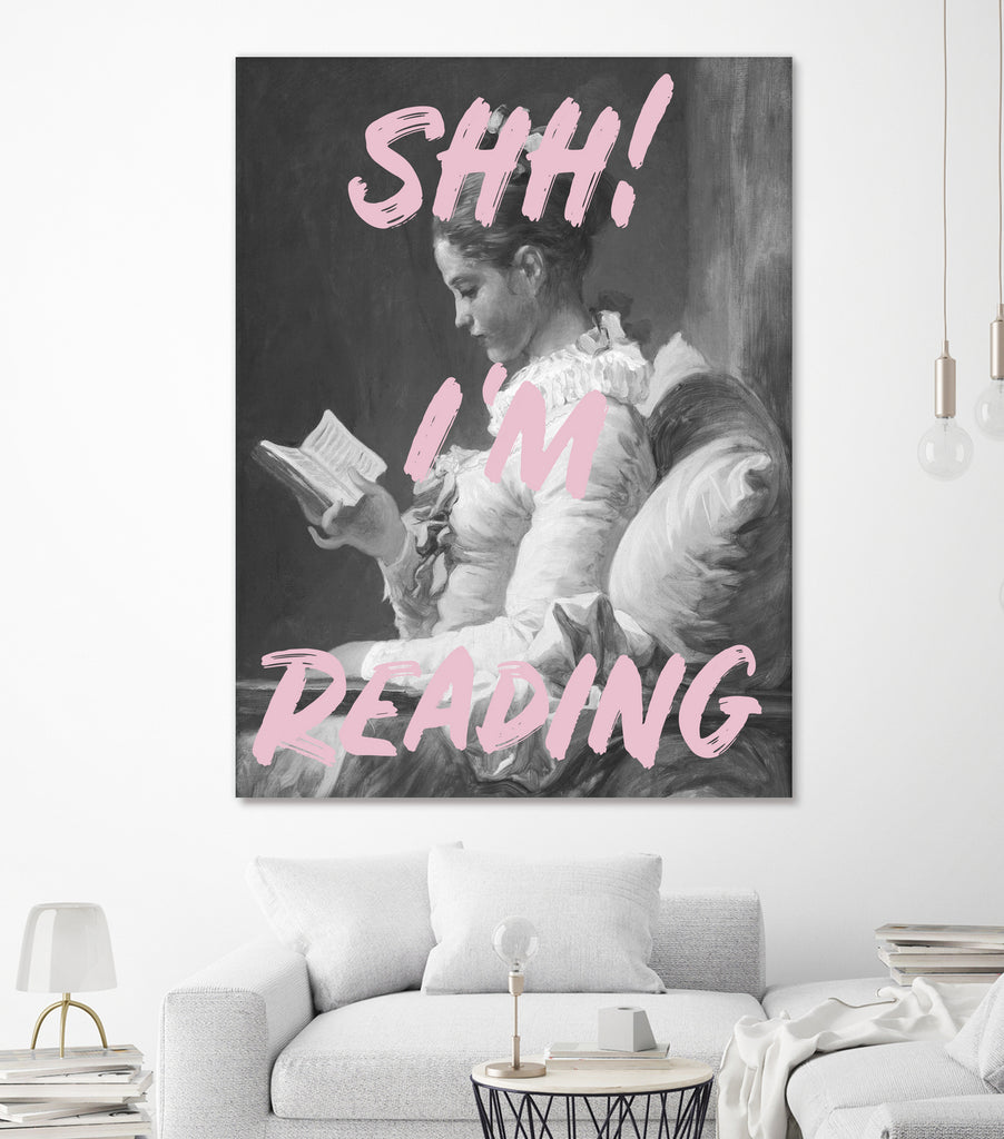 Shh I'm Reading by Grace Digital Art on GIANT ART -  paintings