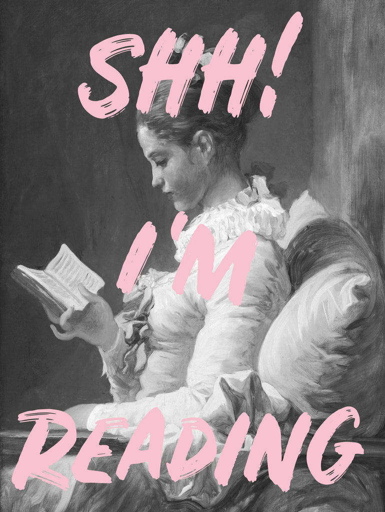 Shh I'm Reading by Grace Digital Art on GIANT ART -  paintings