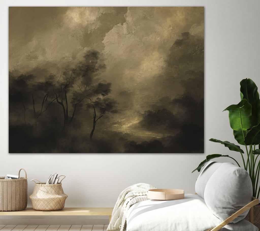 Moody Woods by Dan on GIANT ART - green hobday