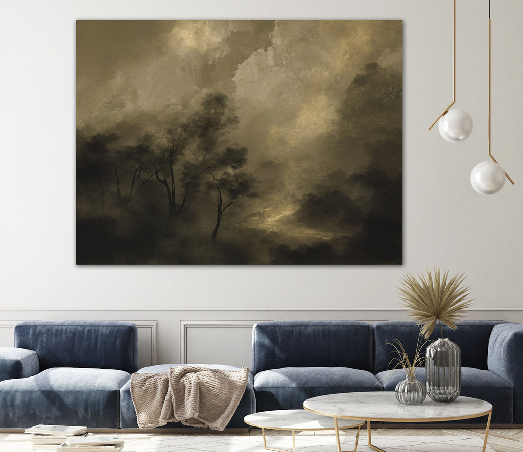 Moody Woods by Dan on GIANT ART - green hobday