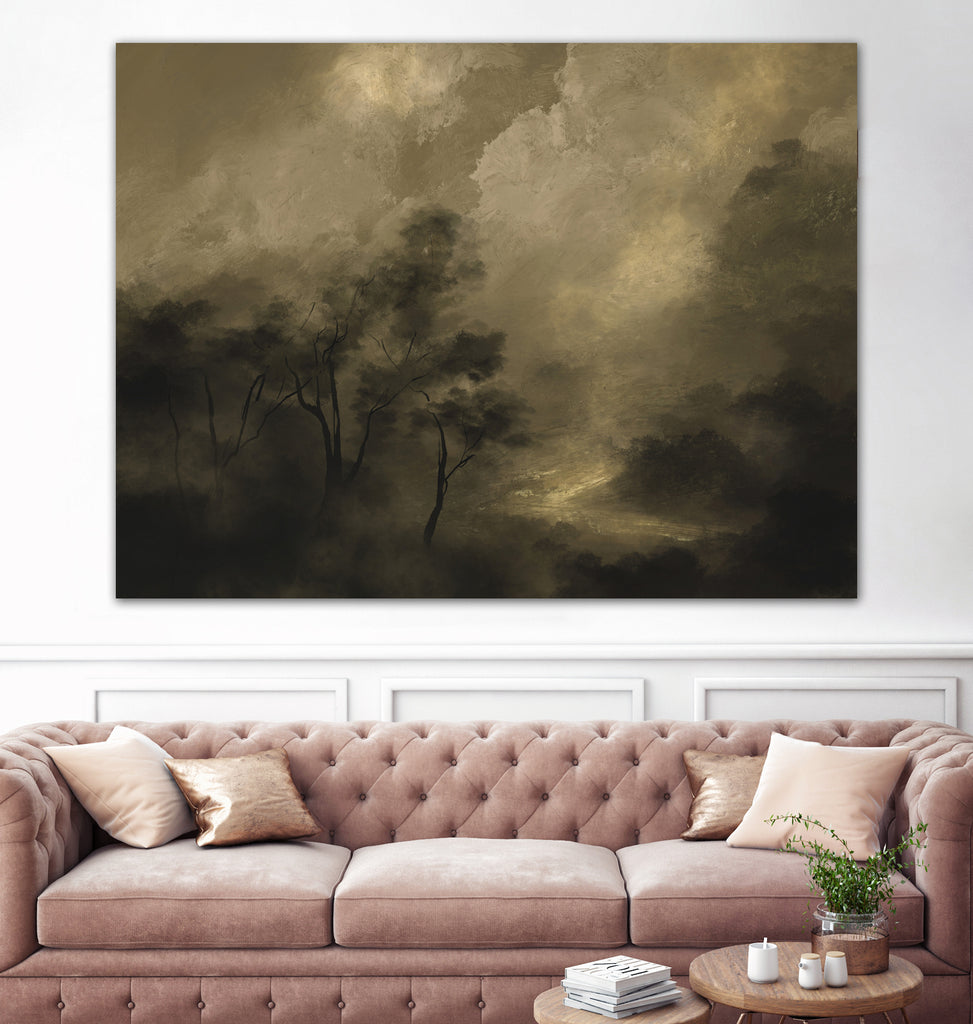 Moody Woods by Dan on GIANT ART - green hobday