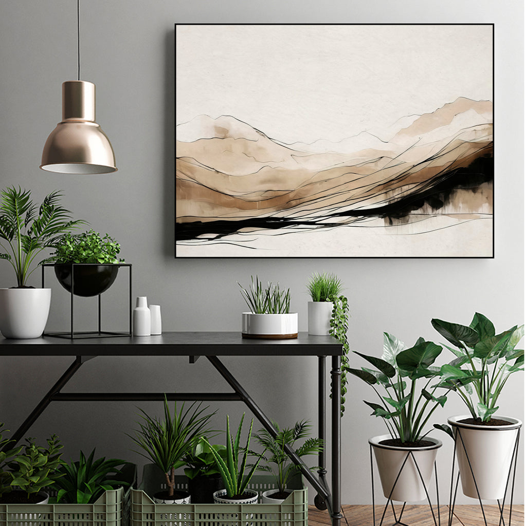 Abstract Hillside Horizon by Alpenglow Workshop on GIANT ART - mountains abstract mountains