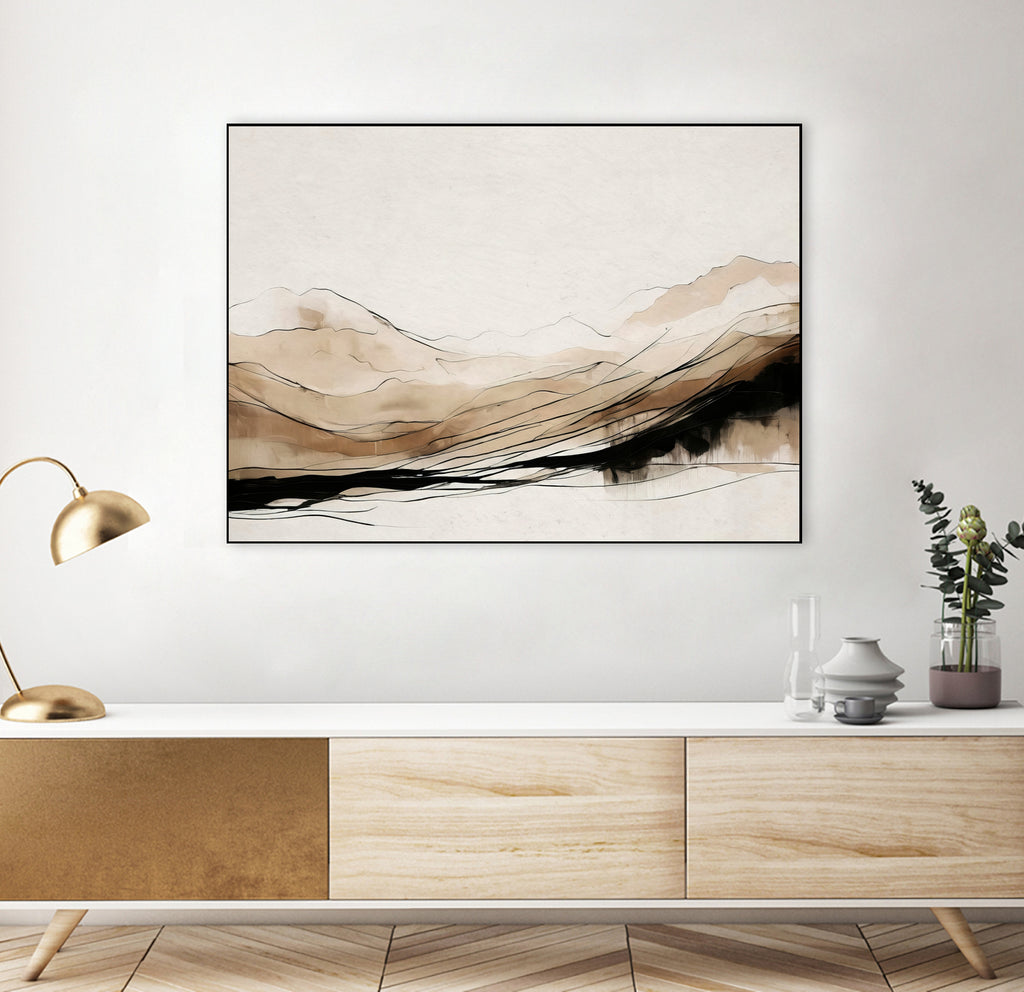 Abstract Hillside Horizon by Alpenglow Workshop on GIANT ART - mountains abstract mountains
