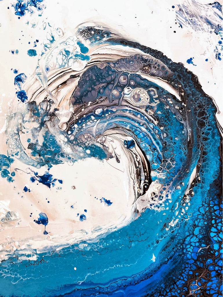Crazy Wave by Anda Biela on GIANT ART - blue abstract