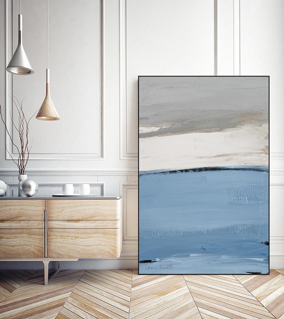 Blue Flatlands I by Lanie Loreth on GIANT ART - beige abstract 