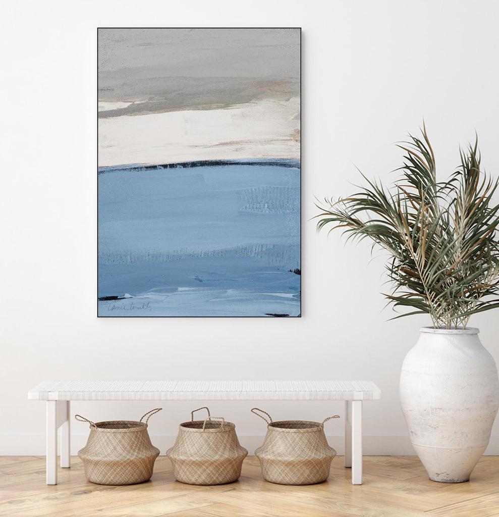 Blue Flatlands I by Lanie Loreth on GIANT ART - beige abstract 