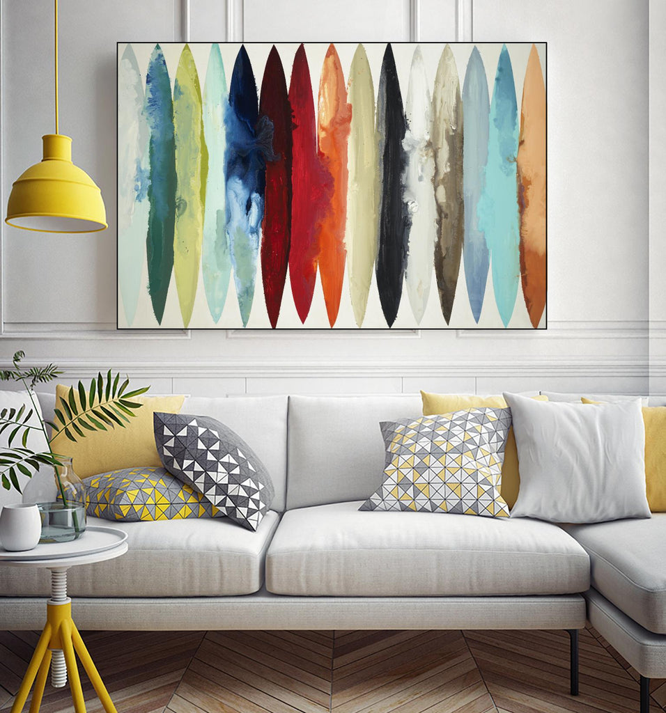 Even Flow by Randy Hibberd on GIANT ART - red abstract surf