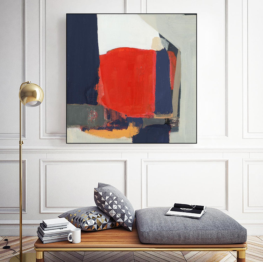 Orange Crush V6 by Terri Burris on GIANT ART - whites & creams abstract red