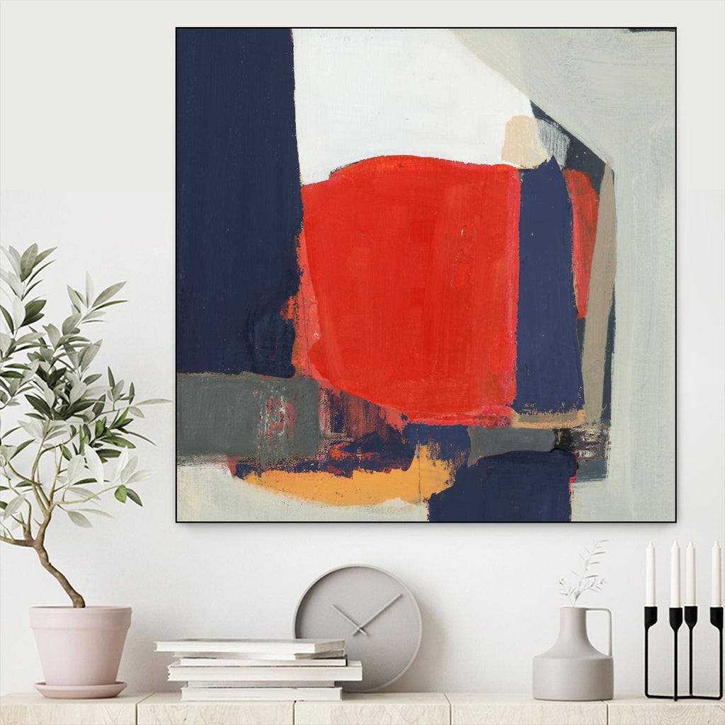 Orange Crush V6 by Terri Burris on GIANT ART - whites & creams abstract red