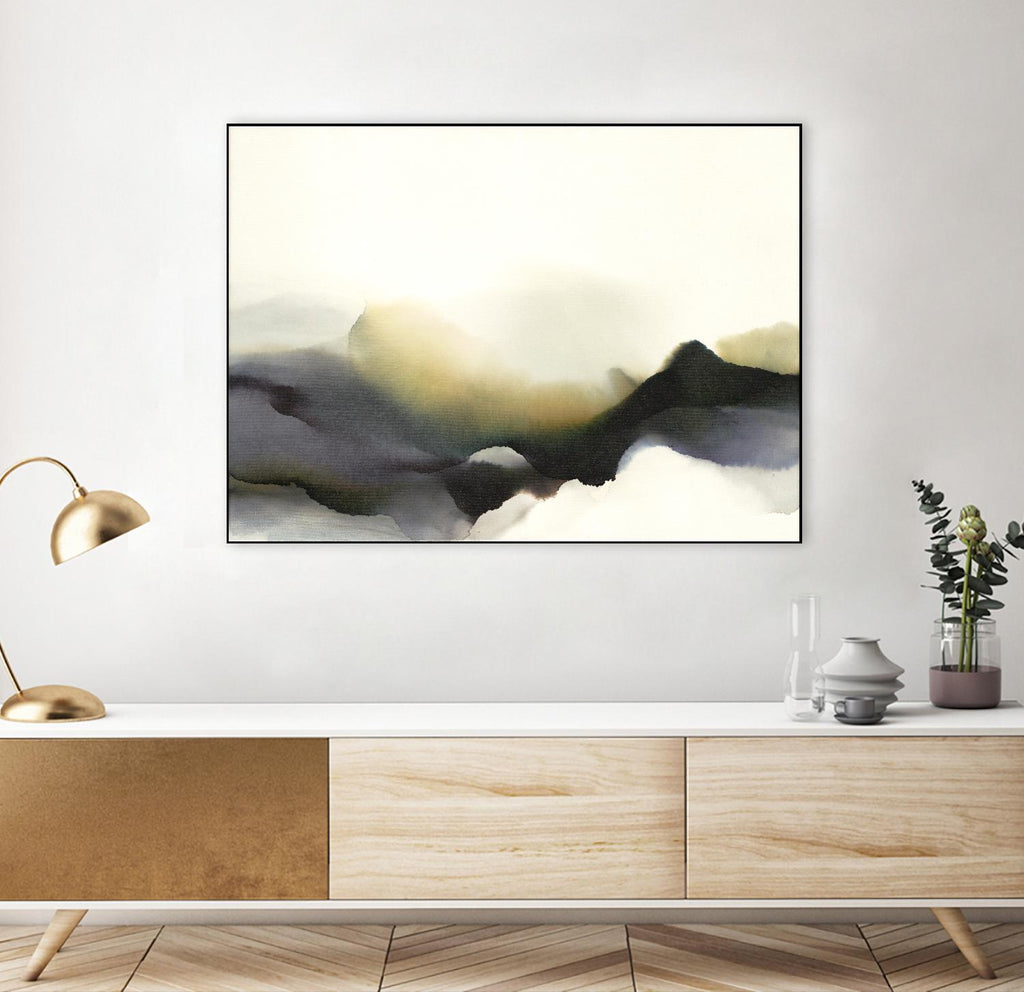 Lose Yourself to the Groove by Kippi Leonard on GIANT ART - green watercolour