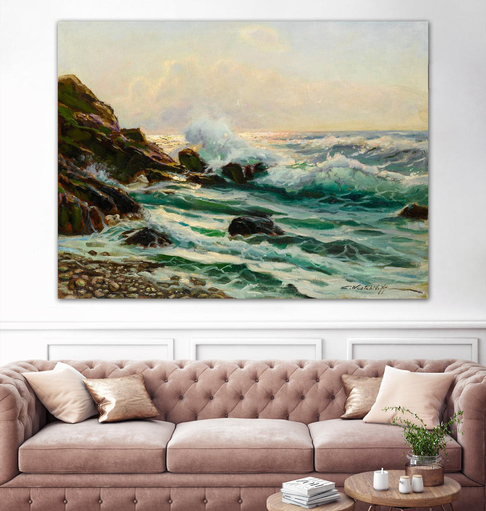 Main Seascape I by Constantin Alexandrovitch Westchiloff on GIANT ART - green coastal & tropical sea 