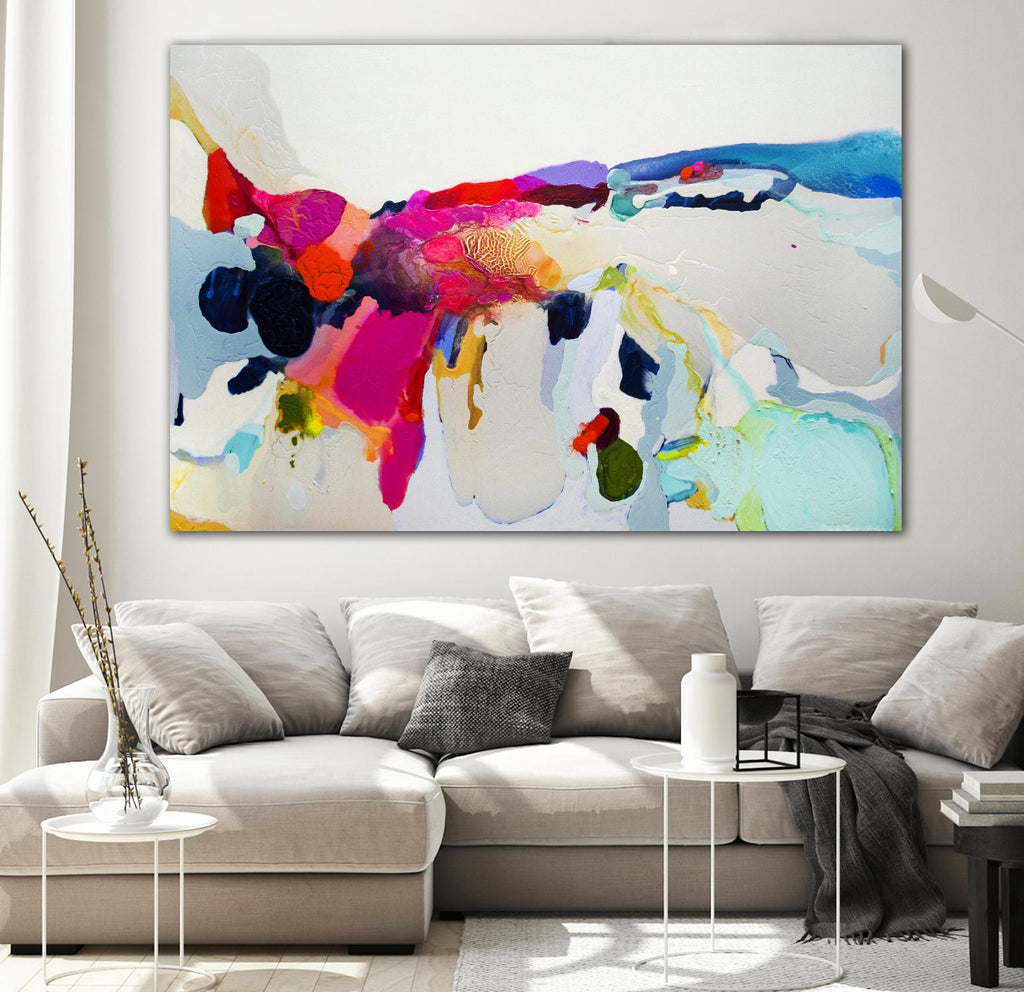 Reach in out by Claire Desjardins on GIANT ART - pink abstract canadian artist